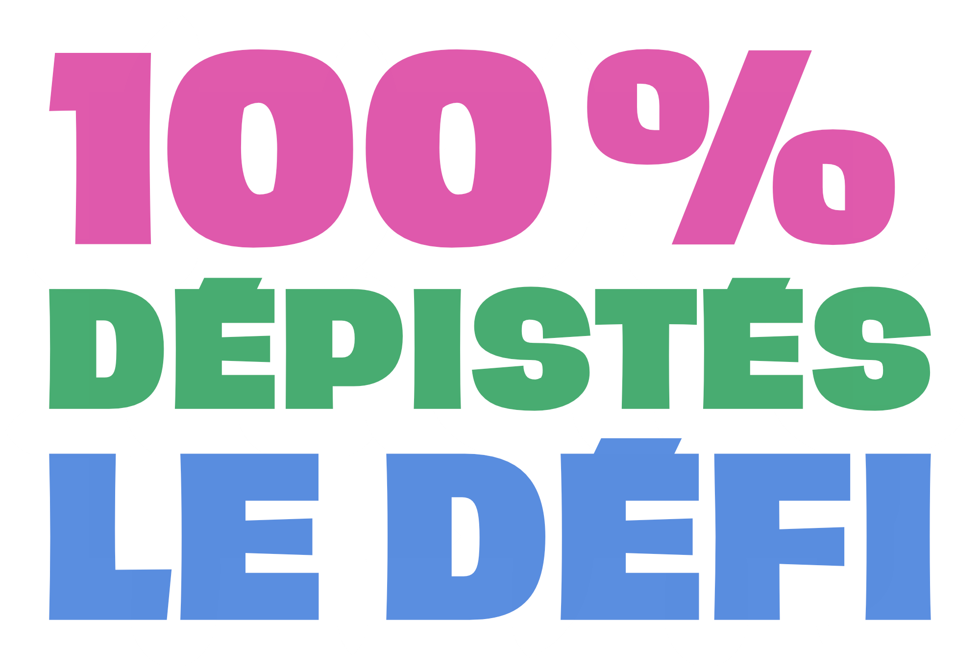 Logo 100 % dépistés le défi